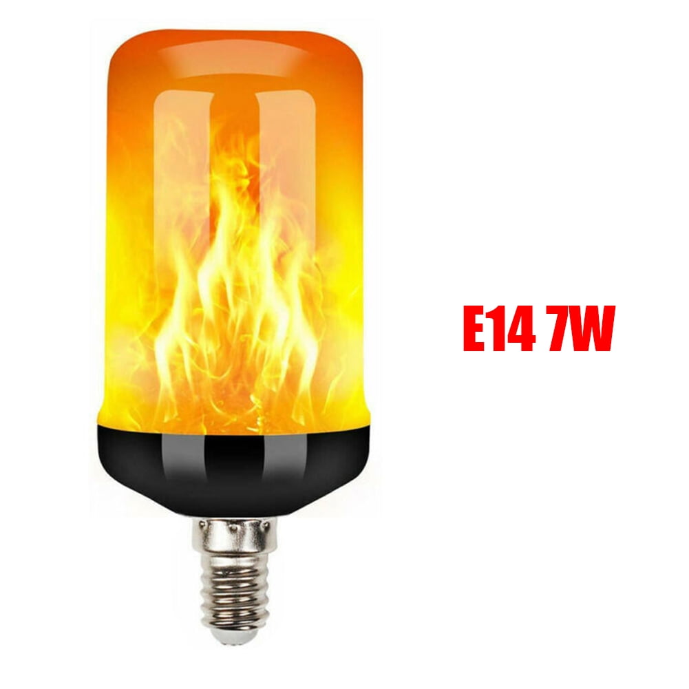 E14 E27 B22 90 LED Flame Fire Light Bulb Flickering Flame Bulb Lamp Decor - Walmart.com