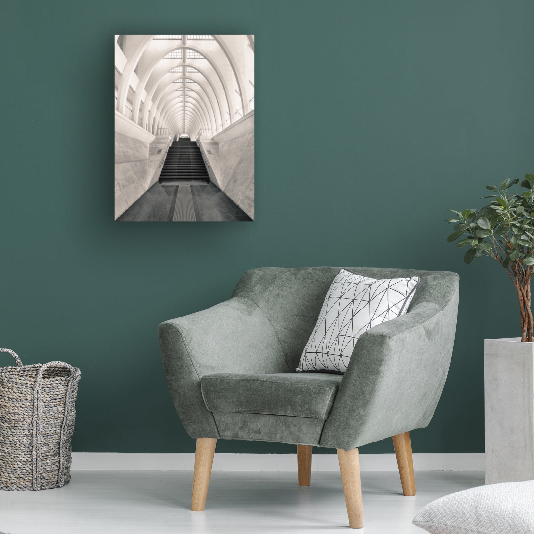 Canvas Wall Art - Oscar Lopez 'Inside Calatrava' Wall Art for Living Room, Bedroom, or Office Décor by Trademark Fine Art - 18 x 24 Inches