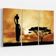 thumbnail image 2 of Designart 'African Woman and Lonely Tree ' African Landscape Canvas Art Print, 2 of 3