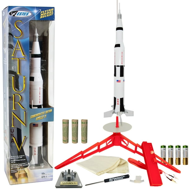 Estes Saturn V Model Rocket Starter Set Includes Assembled Rocket, Launch Pad, Launch