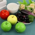 thumbnail image 5 of 6Pcs Artificial Fruit, Green Fake Apples Fake Fruit Lifelike Apples Table Kitchen Decor, 5 of 6