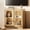 Oak, variant on WAMPAT Modern TV Stand for TVs Up to 40", Wooden Entertainment Center TV Console with 2 Glass Doors and Adjustable Shelf, Media Console Cabinet for Living Room, Bedroom, Oak
