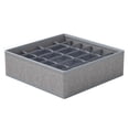 thumbnail image 1 of Caja de almacenamiento para ropa interior y calcetines, armario organizador plegable, fácil de limpiar Grid gris claro 24, 1 of 9