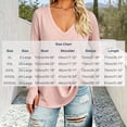 thumbnail image 3 of hoksml Women's V Neck Casual Tunic Top, Solid Side Slit Loose Long Sleeve Shirt, 3 of 5
