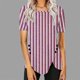 thumbnail image 1 of Fiudx Liquidación de Ofertas Flash Blusa Casual de Manga Corta con Estampado de Botones para Mujer, Blusa/Camisa de Cuello Redondo de Manga Corta, 1 of 5