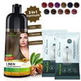 thumbnail image 2 of (2 pack) Herbishh Linen Hair Color Shampoo for Gray Hair with Pack 2 Hair colour stain remover, Hair Dye Shampoo 3 in 1, 100% Gray Coverage, Permanent Hair Color for Men & Women, Ammonia-free, 500 ml, 2 of 7