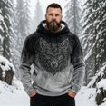 thumbnail image 2 of Telankuip Wolf Graphic Hoodies for Men Winter Flannel Warm Cozy Long Sleeve Drawstring Hooded Sweatshirts Retro Wild Animals Printed Soft Casual Pullover Tops with Pocket B-Grey XXXXXXL, 2 of 8