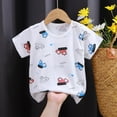 thumbnail image 2 of Agkizg Toddler Baby Boys and Girls Summer Tops,Short Sleeve T-shirt for Kids,Children's Round Neck Graphic Tees Cute Casual Home Clothes Lightweight Comfortable and Breathable T-Shirt, 2 of 3