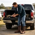 thumbnail image 3 of Austin Mill Men's Classic Square Toe Cowboy Boots, Embroidered Western Work Boots with Slip-Resistant Rubber Sole for Ranch & Casual Wear, 3 of 10