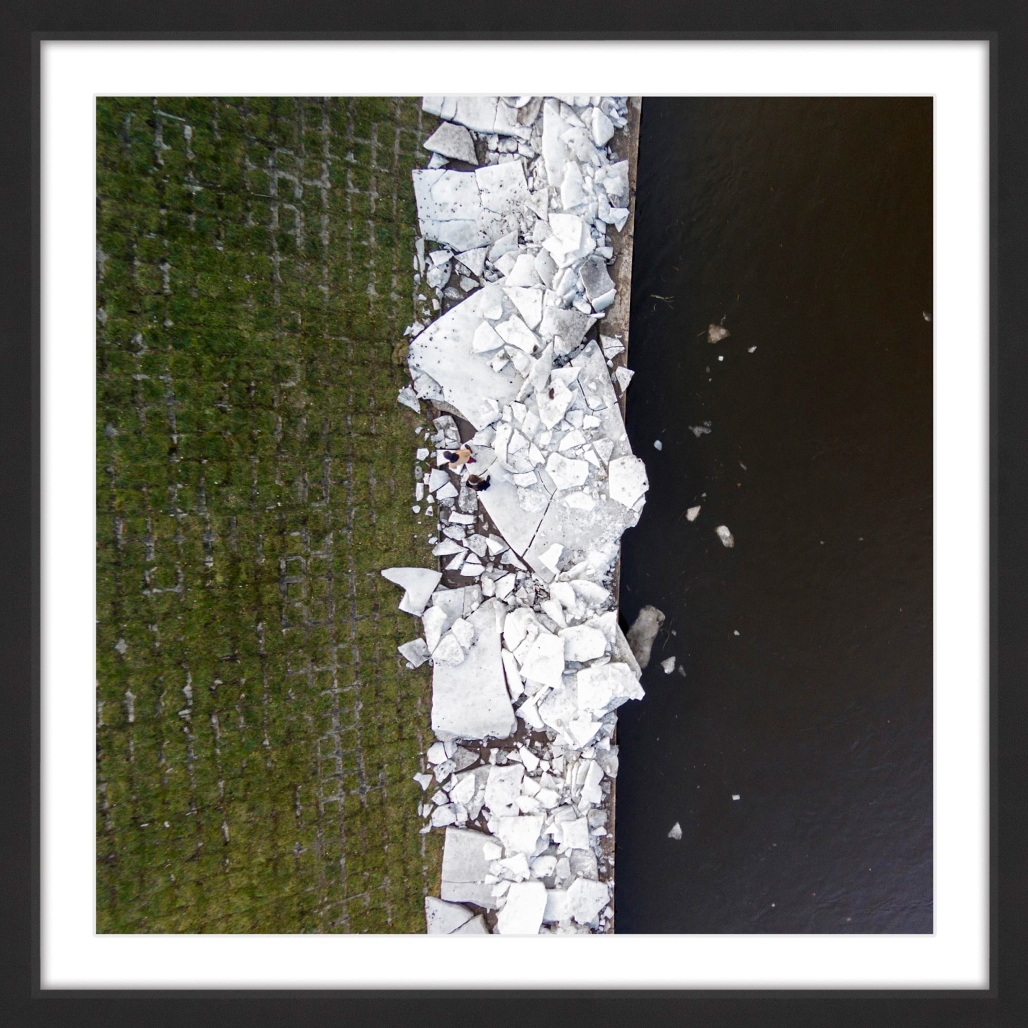 Marmont Hill "Chunky White Rocks" By Karolis Janulis Framed Painting Art Print, 18.0" x 1.5"