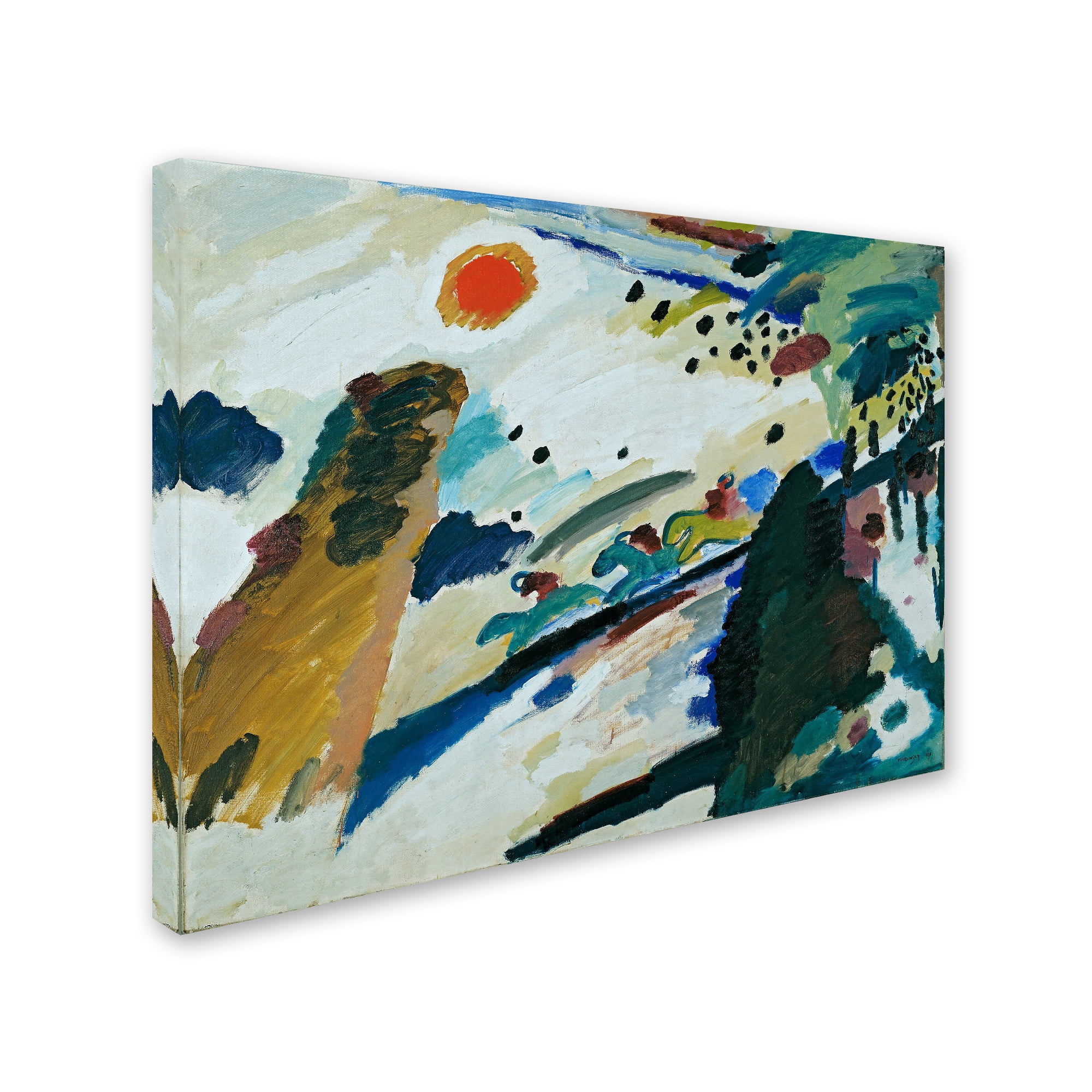 Kandinsky 'Romantic Landscape' Canvas Art