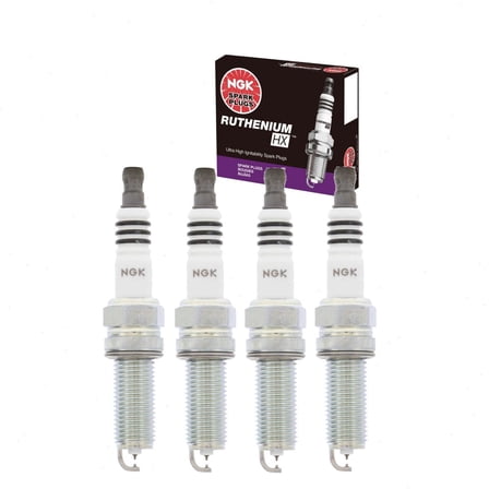 4 pc NGK Ruthenium HX Spark Plugs compatible with Honda CR-V 2.4L L4 2010-2014
