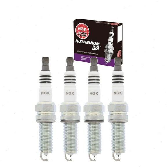 4 pc NGK Ruthenium HX Spark Plugs compatible with Honda CR-V 2.4L L4 2010-2014