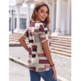 thumbnail image 6 of Zeagoo Womens Summer Tops Casual Short Sleeve V Neck T-Shirts Business Dressy Work Blouses, 6 of 7
