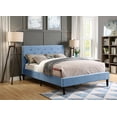 thumbnail image 2 of Furniture of America Frohm Flannelette Platform Bed, Twin, Light Blue, 2 of 5