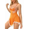 thumbnail image 4 of LWP Women Sexy Lace Chemise Sleepwear Mesh Nightgown Lingerie Babydoll Dress, 4 of 10