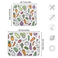 thumbnail image 4 of Yayeee Dish Drying Mat for Kitchen Counter 16"x18" Microfiber Absorbent Pad, Purple Vegetables Pattern, 4 of 7