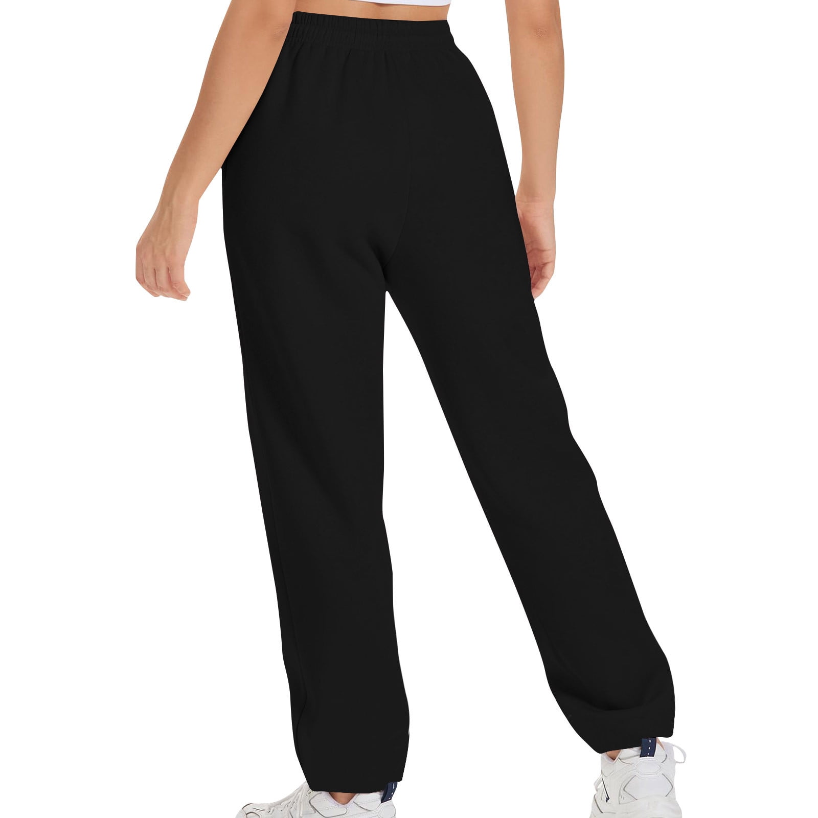 AherBiu Fleece Lined Sweatpants for Women Drawstring Elastic High Waisted Joggers Athletic Pants Trousers