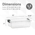 thumbnail image 2 of Superio Clear Storage Boxes with Lids, Plastic Container Bins for Organizing, Stackable Crates, BPA Free, Non Toxic, Odor Free, Organizers for Home, Office, School, and Dorm, 4.5 Quart, 2 of 9