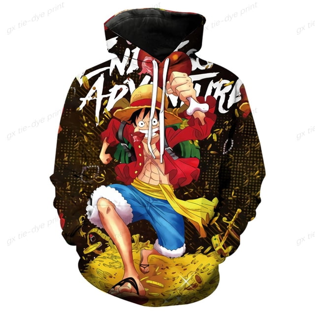 Sudadera con capucha 3d de una pieza para niños, gran oferta, sudadera Harajuku de animación clásica a la moda, sudadera informal de marca de una pieza para niños, Top110 Gao Jinjia LED