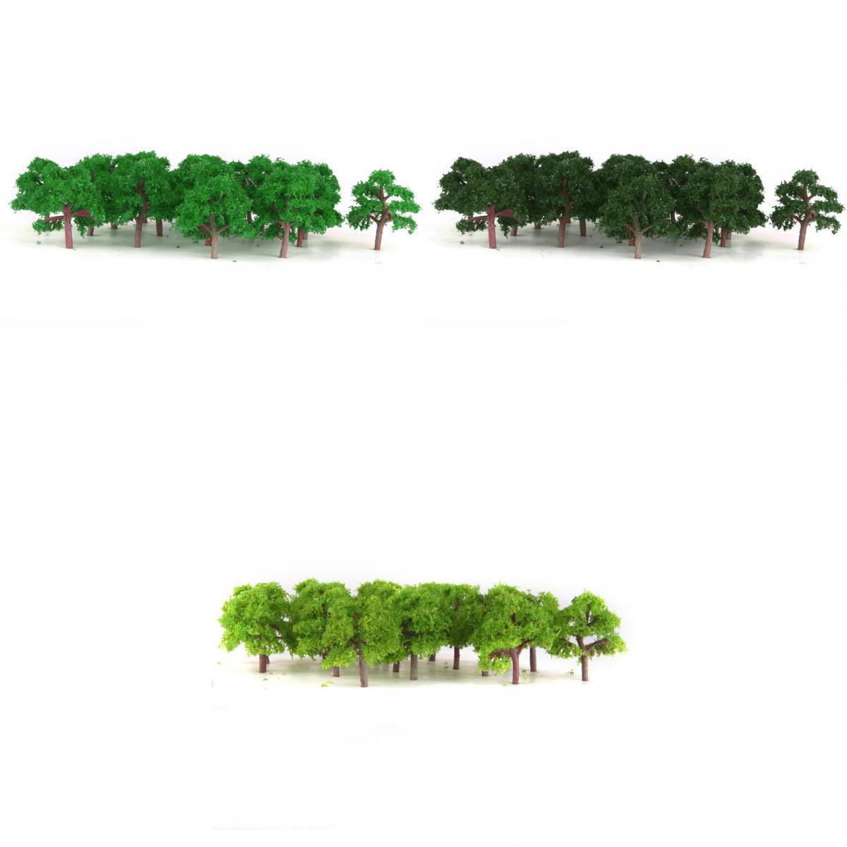 25pcs Model Trees Layout Train Railway Wargame Landscape Scenery 1:300 Scale 