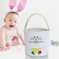 thumbnail image 2 of Under 10 Hangs Cute Animal Basket Holiday Rabbit Bunny Printed Canvas Gift Carry Candy Bag, 2 of 3