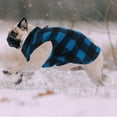 thumbnail image 6 of Unique Bargains Small Dog Cat Jumpers Plaid Polar Fleece Clothes Blue Black L, 6 of 7