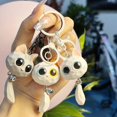 thumbnail image 2 of YSABOXY Creative Cute Big Eyed Kitten Keychain Accories Car Keychains for Couple GX, 2 of 6