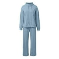 thumbnail image 4 of Valentine's Day Sweatsuits Women 2 Piece Outfit Jogger Set Cute Hoodie Top and Loose Fit Wide Leg Pants Tracksuit Set Trouser Suit Casual Fitness Set Sports Suit, 4 of 6