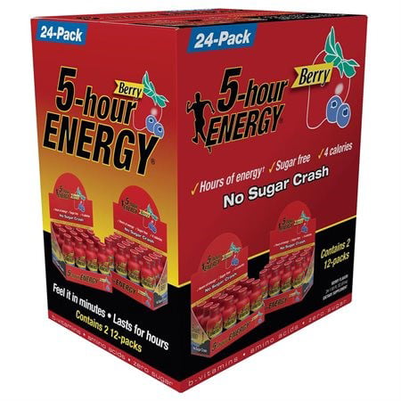5 heures Berry Energy Shots 2 / 12pks