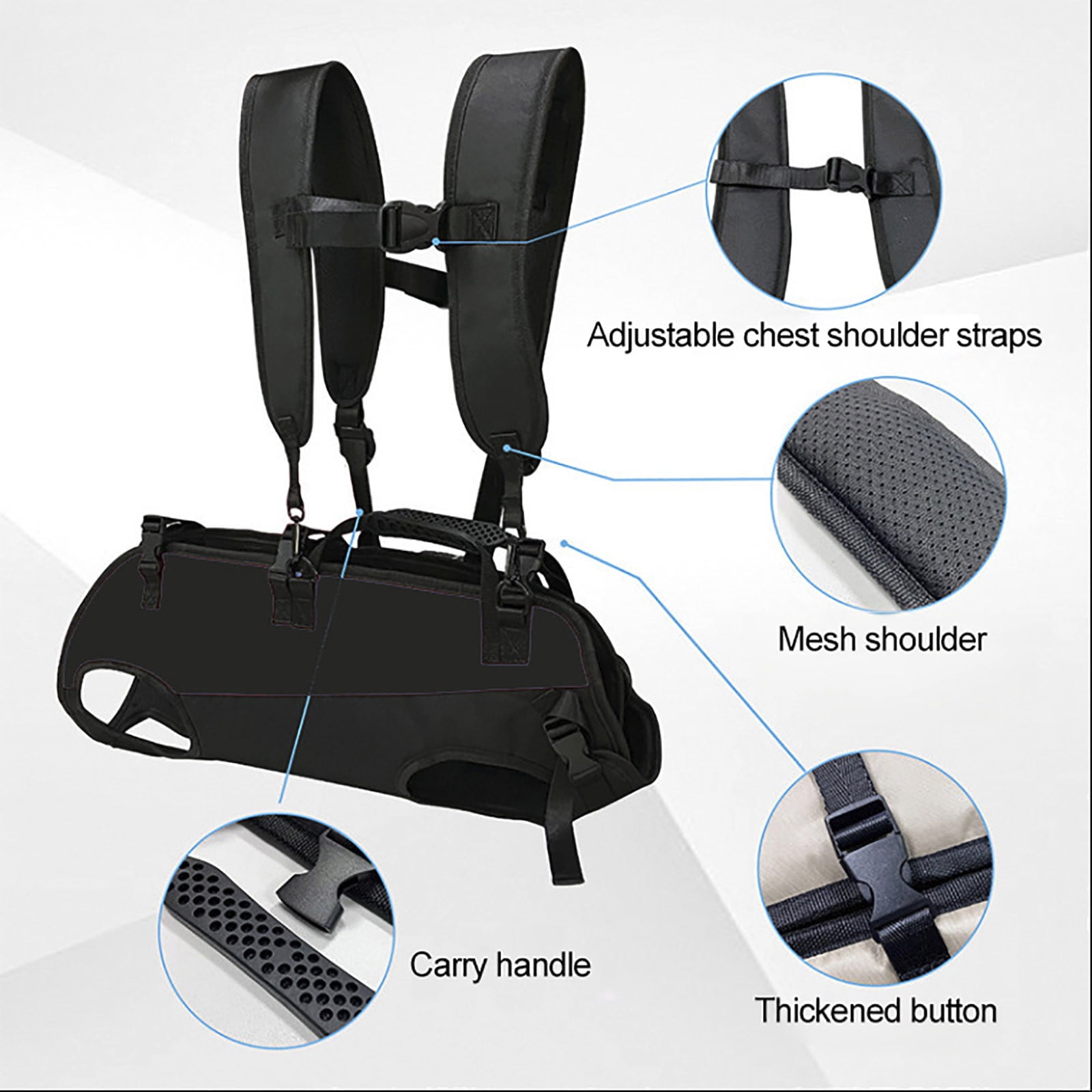 Pet Product Class Dog Sling Adjustable Horizontal Portable Dog Backpack Wearable Multifunctional Travel Front Support for Outdoor Adventures and Cycling