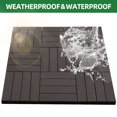 thumbnail image 2 of 9 PCS Heavy-duty  Recyclable Wood-plastic Interlocking Deck Tiles 11.8" X 11.8" Waterproof Outdoor And Indoor Flooring For Patio Balcony Porch Backyard Bedroom Coffee, 2 of 8