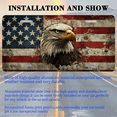 thumbnail image 3 of 1 Pcs 2D Flat License Plate Covers & Frames, Head of American Eagle For Decorative Front, Waterproof For Decoration Aluminum License Plate Covers & Frames Cover For Men Women, 12" X 6", 3 of 7