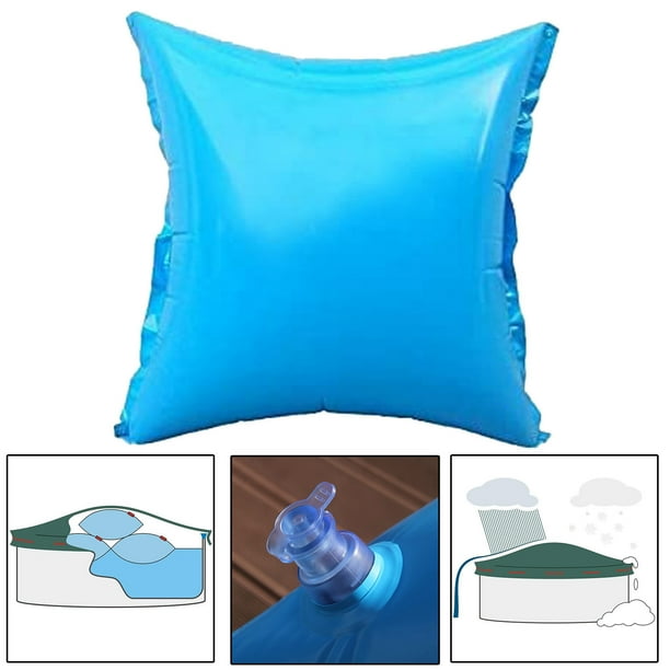 Pillow Inflatable Swimming Pool Cover, Protective Winter Pool Pillow, Large Cold Insulation Cover, Foldable Portable Design, Durable PVC Material, for Outdoor Winter Protection