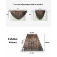 thumbnail image 6 of Waterfall Valances for Windows, Retro Brown Door Kitchen Sheer Valance Curtains, Country Vintage Wooden Door Rod Pocket Elegant Swag Valances for Living Room Bedroom, 47.2"x38.5", 3 Panel, 6 of 8