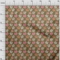 thumbnail image 3 of oneOone Cotton Flex Light Brown Fabric Tropical Floral Fabric For Sewing Printed Craft Fabric By The Yard 40 Inch Wide, 3 of 4