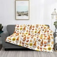 thumbnail image 5 of KLL Gnomes Autumn Harvest Print Fleece Throw Blanket, Horizontal Fleece Bedding Cute Soft Blankets Comfy Fleece Flannel Plush Home Decor for Couch & Bed -40"x30", 5 of 9