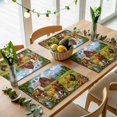 thumbnail image 5 of Farmhouse Red Barn Placemats Set of 4, Pig Farm Washable Wipeable Table Mats for Dining Tables, Indoor Outdoor Kitchen Place Mats for Holiday Party Table Decor, 5 of 9