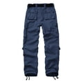 thumbnail image 3 of TRGPSG Women's Cargo Pants with 8 Pockets Cotton Casual Work Pants Y2k Camo Cargo Pants(No Belt),Royal Blue 10, 3 of 11