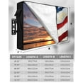 thumbnail image 2 of Vintage Flag Outdoor TV Cover 48 to 50 Inch Weatherproof, Abstract Independence Day Oil Painting 600D Oxford TV Covers with Waterproof Zipper, Outside Flat TV Screen Protector Size 48"Wx30"Hx4.5"D, 2 of 7