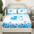 thumbnail image 3 of Erosebridal Monogrammed Bed Sheets Set Queen Size,Personalized Initial Bedding Queen Size,Letter Decoration,Ultra Soft,4 Pieces, 3 of 7