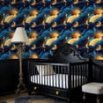 thumbnail image 4 of Boho Peel and Stick Wallpaper Mystical Celestial Sky Radiant Crescent Moons 23.6in x 9.8ft Self Adhesive Removable Wall Paper Renter Friendly Wall Covering for Kids Room Bedroom Nursery Cabinet, 4 of 8
