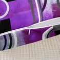 thumbnail image 6 of Set of 2 Ombre Purple Grey Pillow Covers 24x24 Inch, Oil Painting Circles Throw Pillow Covers Bedroom Decor,Modern Geometric Stripes Lines Cushion Covers,Abstract Grunge Art Decorative Pillow Covers, 6 of 7