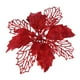 thumbnail image 5 of GOOHOCHY 12 flores artificiales huecas de Pascua con purpurina para colgar en el árbol de Navidad (rojas), 5 of 8