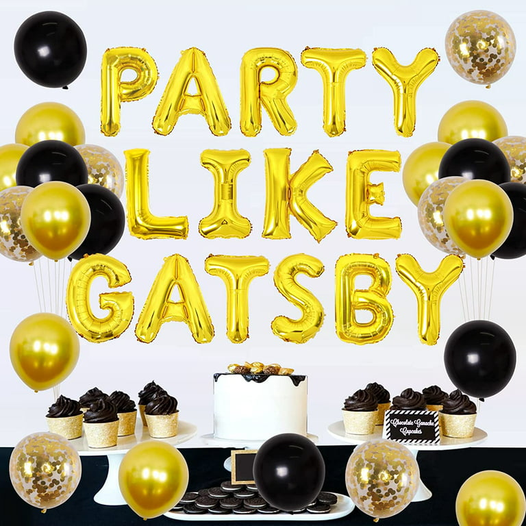 Party Decorations Party Like Great Gatsby Balloons Black Gold