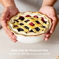 thumbnail image 5 of Mini Pie Pans, 6.8 inch Ceramic Pie Dish for Baking Nonstick Small Pie Pans Deep Dish Pie Plates Mini Tart Pans, Ideal for Chicken Pot Pie & Desserts, Individual Pot Pie Baking Dishes Set of 4, 5 of 8
