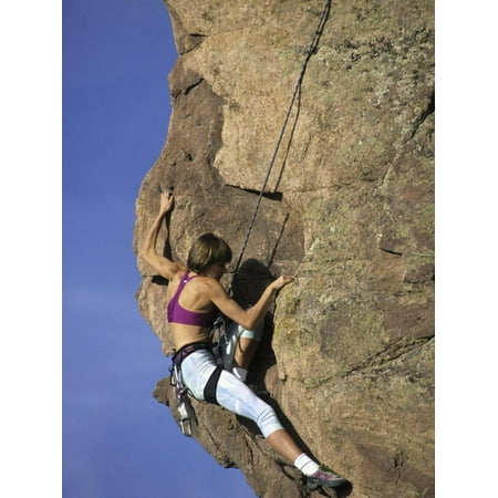 Female Rock Climber Print Wall Art