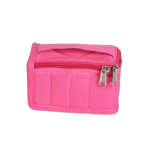 Bolsa de maquillaje portátil Baoblaze Organizador cosmético Rosado