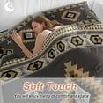thumbnail image 4 of Grey Tribal Geometric Bedding Duvet Cover Set Full Size 4 Pieces Vintage Boho Native Abstract Bedding Set with Zipper Closure, 1 Comforter Cover 86x86 Inches 1 Flat Sheet & 2 Pillow Cases, 4 of 7