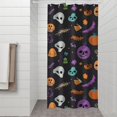 thumbnail image 2 of Halloween Skull Pumpkin Pattern Shower Curtain 36"x72" ,Bathroom Decorative Shower Curtains Set with 12 Hooks,Modern Waterproof Washable Shower Curtain, 2 of 6